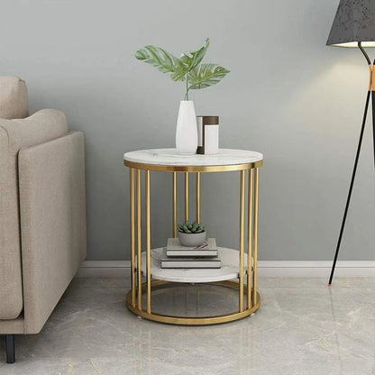 Marble Side Table Metal