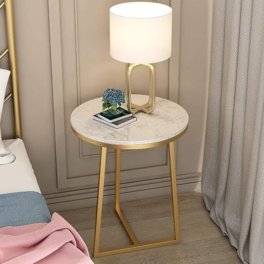 Luxurious White Marble Side Table