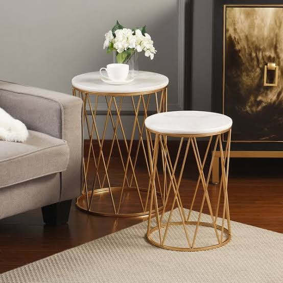 Olive Luxurious Side Table(set of 2)