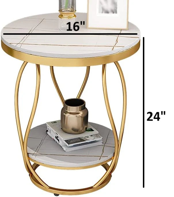 Beautiful Two-Teir Metal Side Table