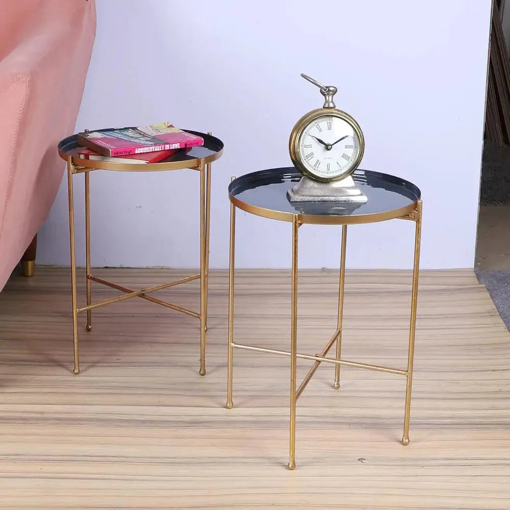 Gold Fold able Side Table