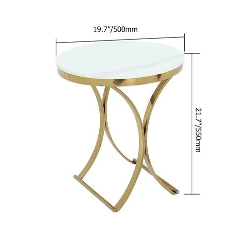 Luxurious Round White Side Tables