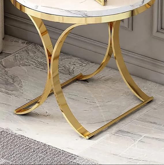 Luxurious Round White Side Tables