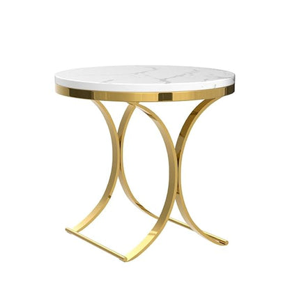 Luxurious Round White Side Tables