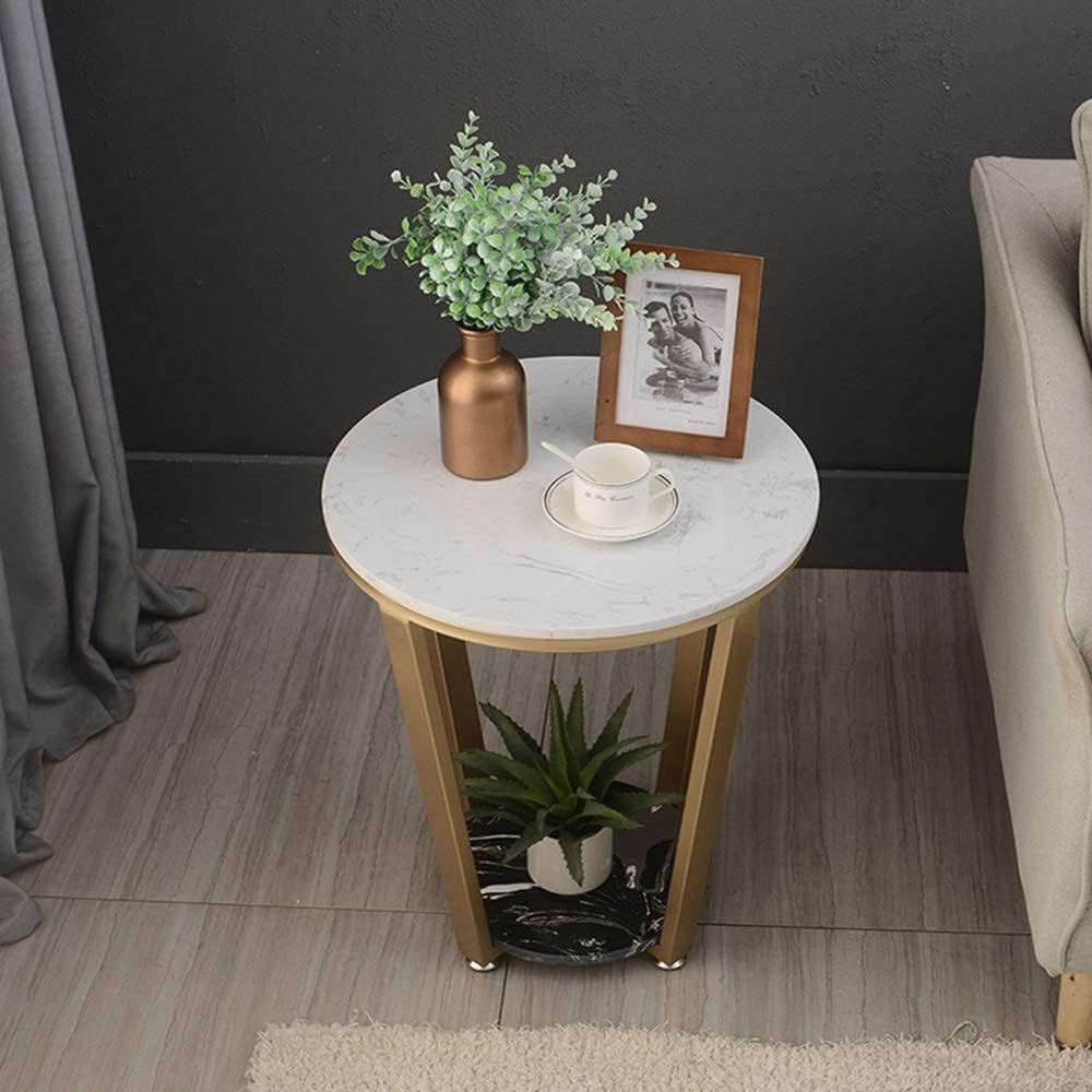 Luxurious Golden Tapered Side Tables