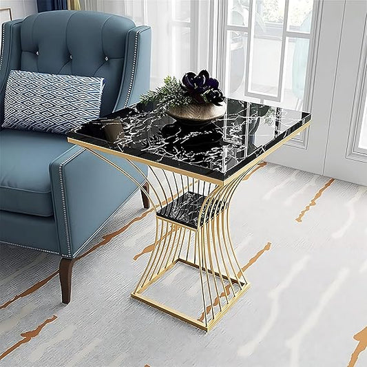 Black and Golden Side Table