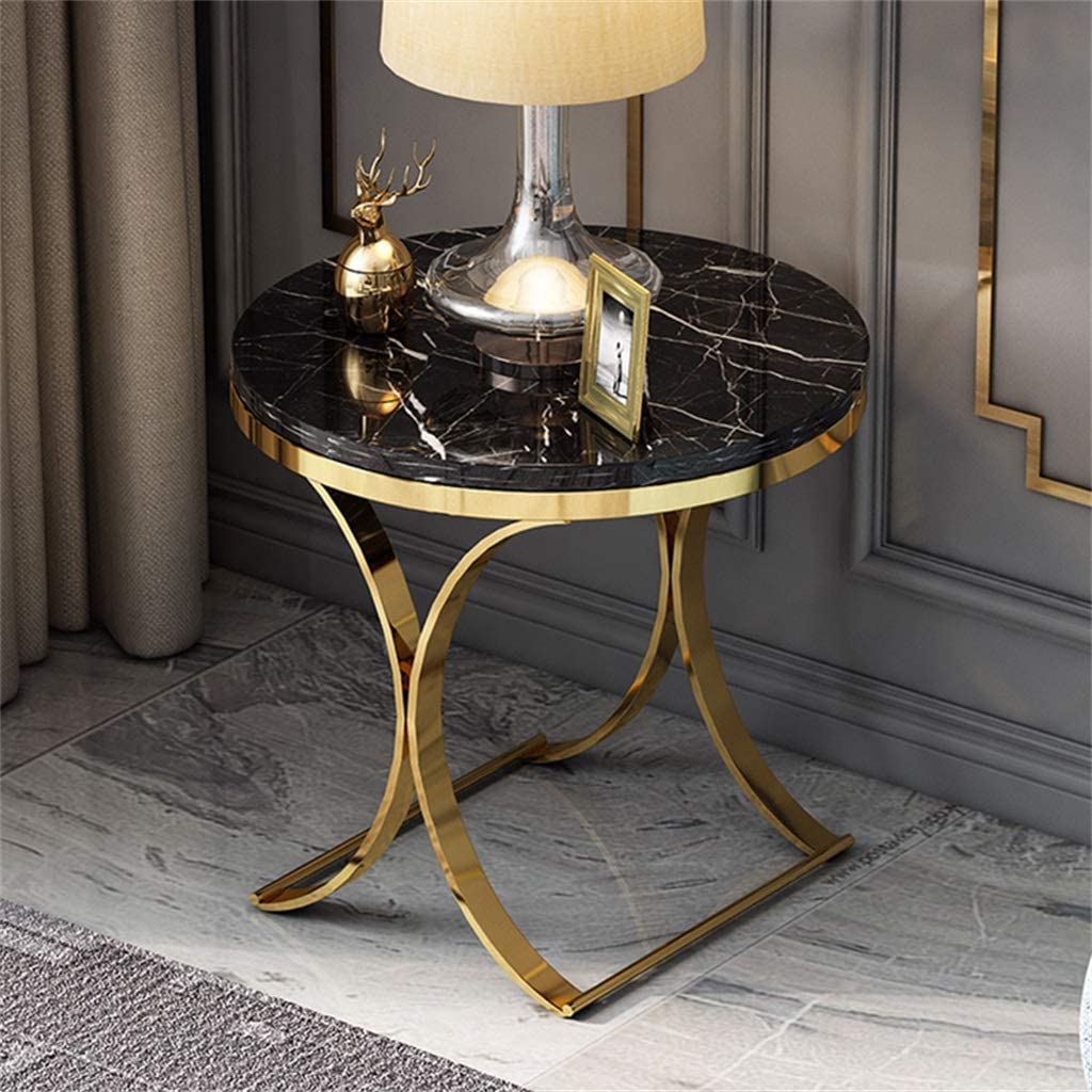 Luxurious Round Black Side Tables