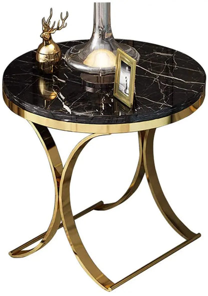 Luxurious Round Black Side Tables