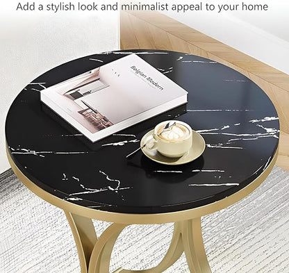 Luxurious Round Black Side Tables