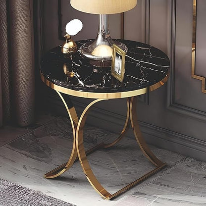 Luxurious Round Black Side Tables