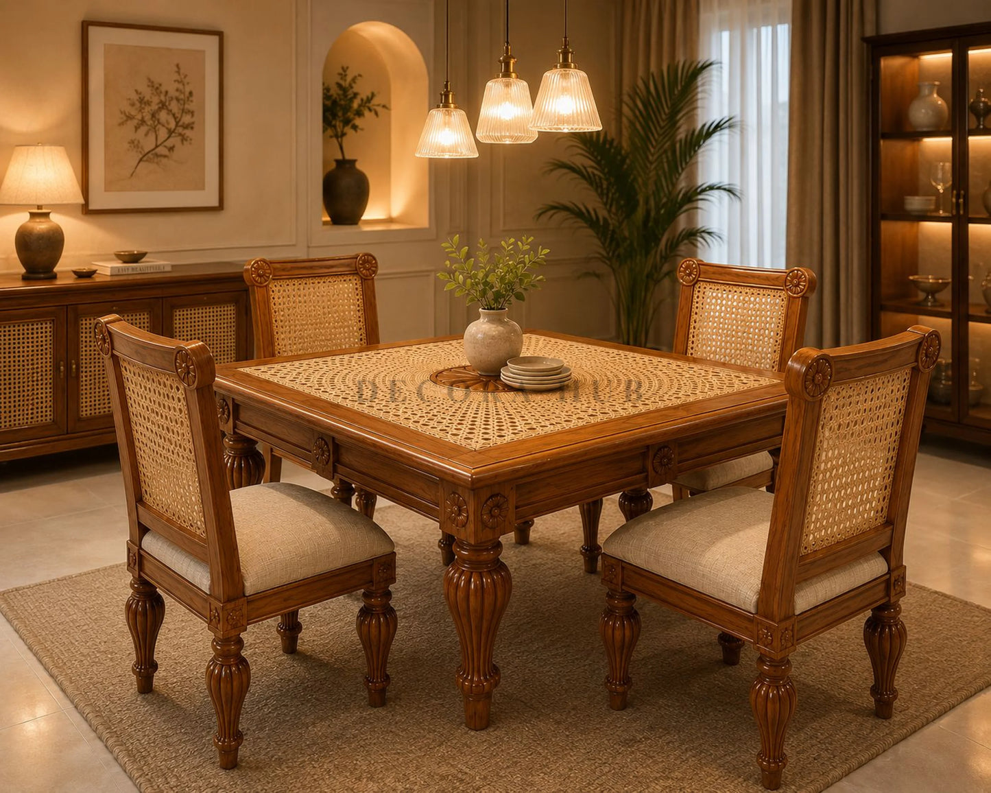 The Maharaja Heritage Teak Wood Dining Set