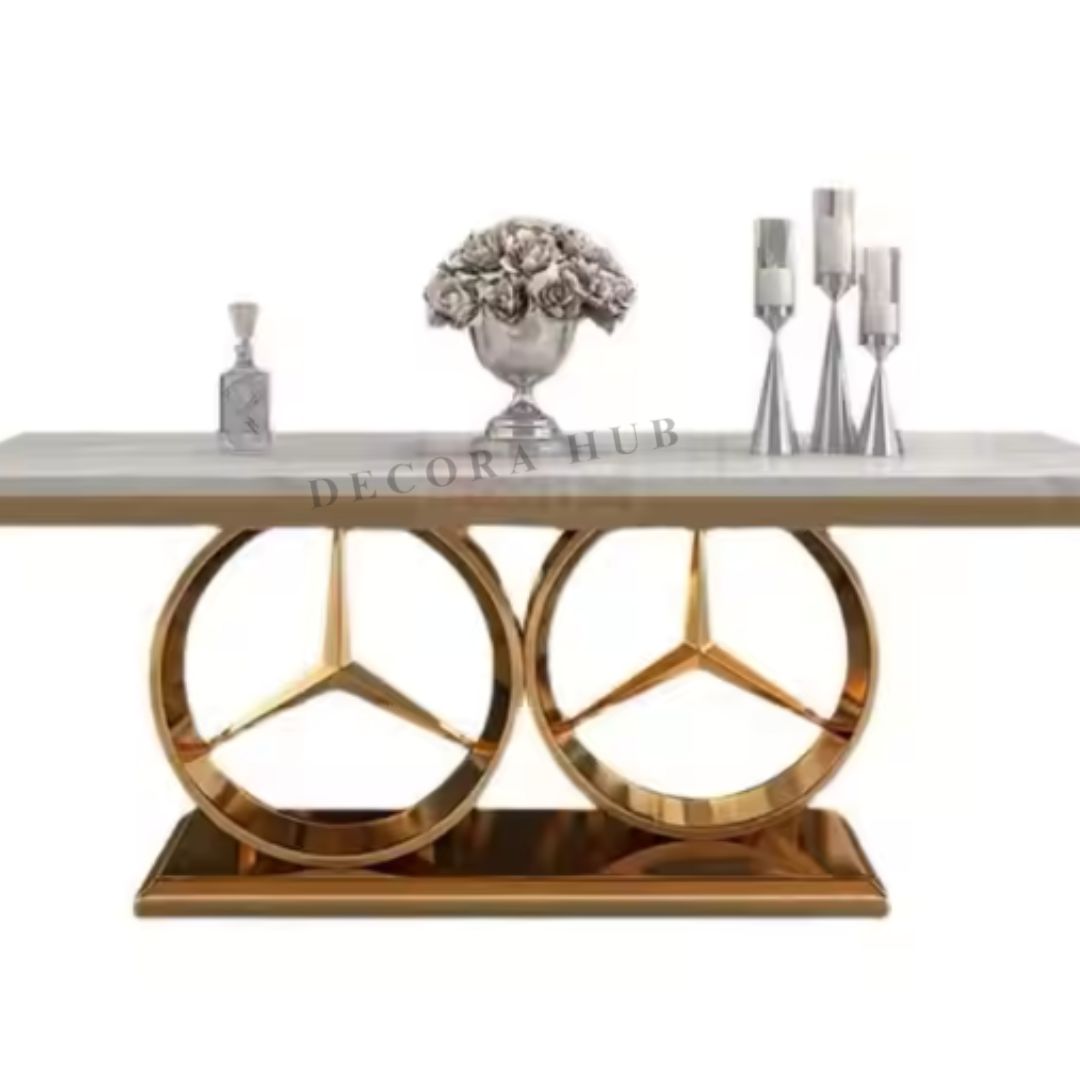 The Marvelous Gold Stainless Steel Dining Table – another angle