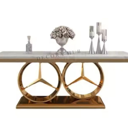 The Marvelous Gold Stainless Steel Dining Table – another angle