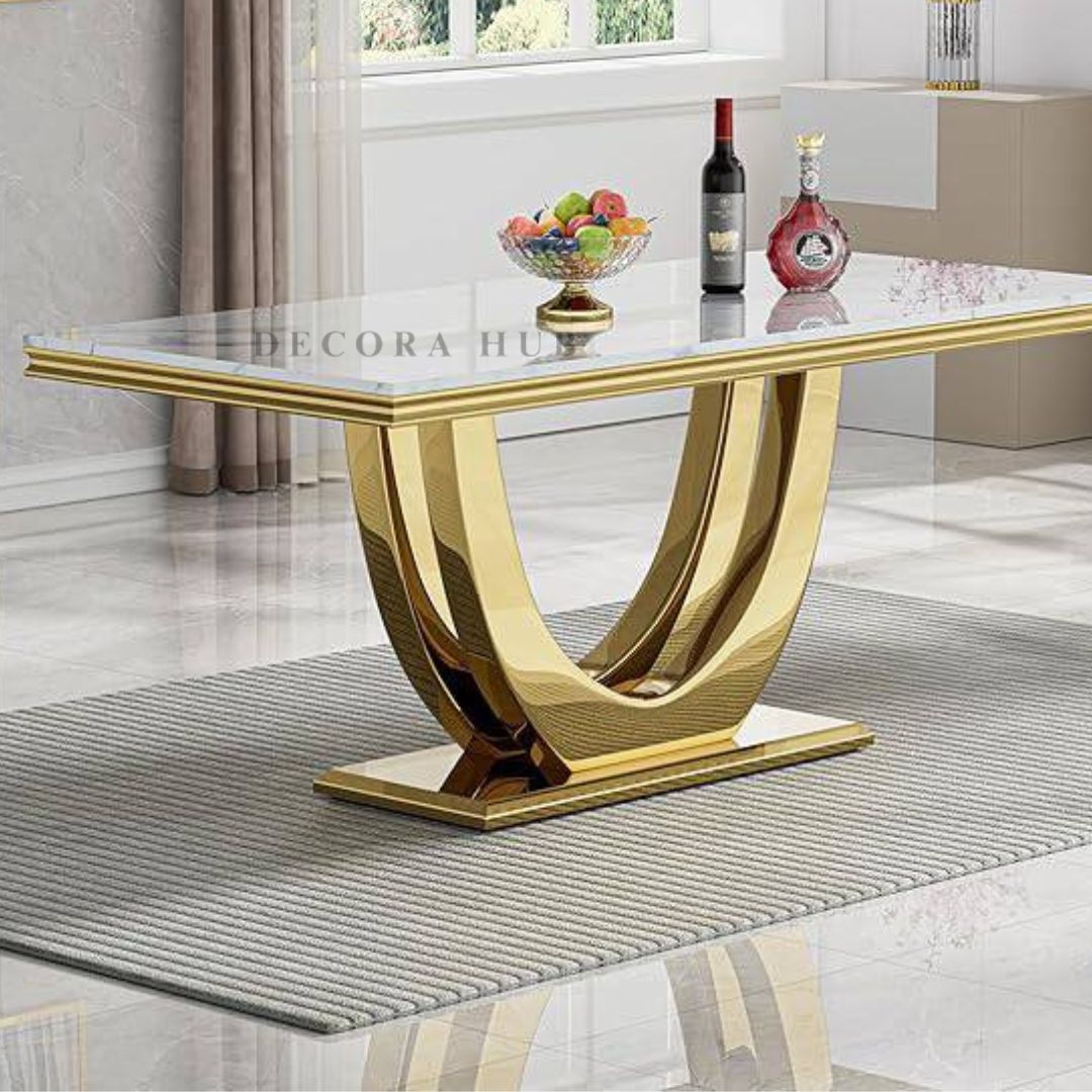 The Sterling Metal Dining Table – another angle