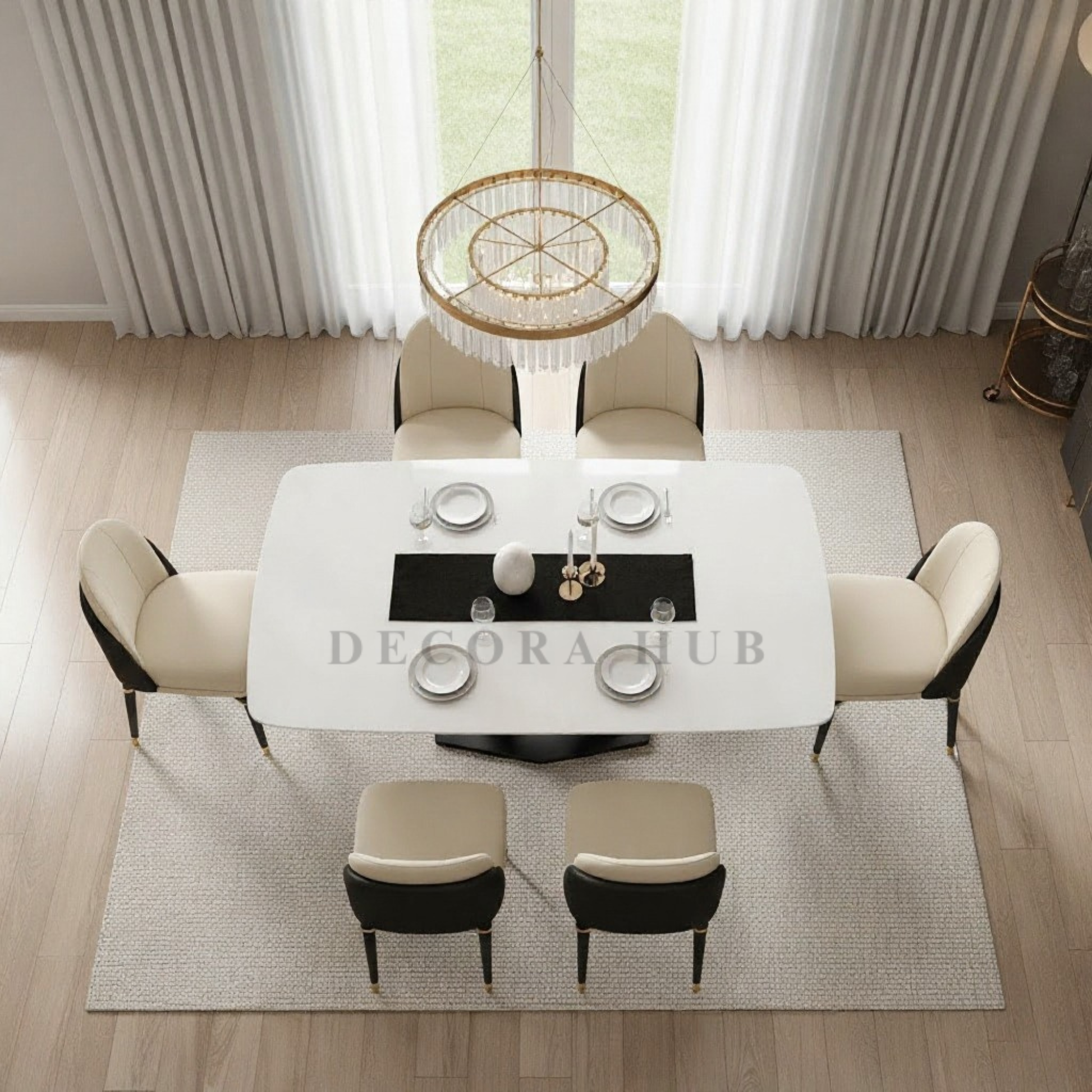 The Titan Shadow Dining Table – side view