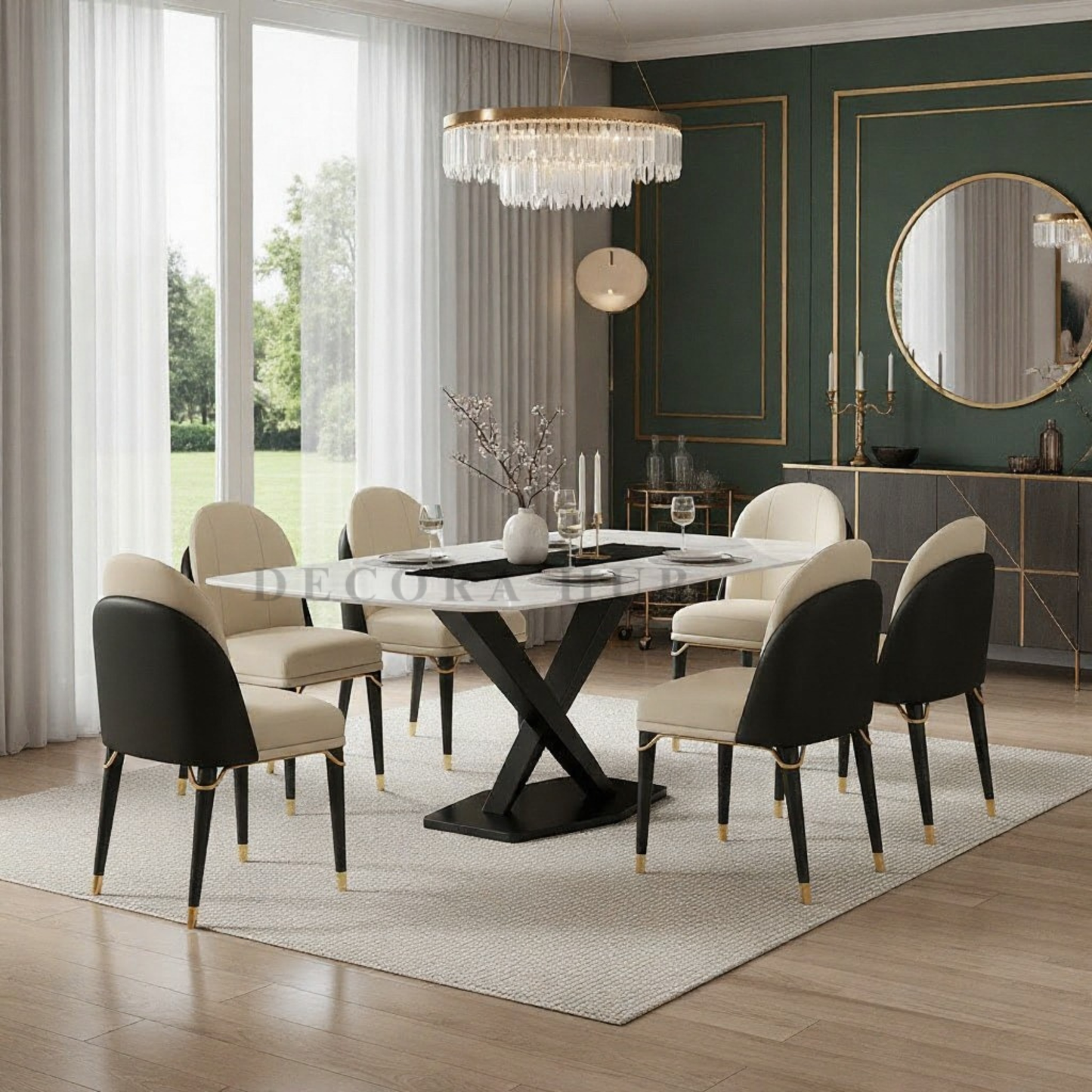 The Titan Shadow Dining Table – full view