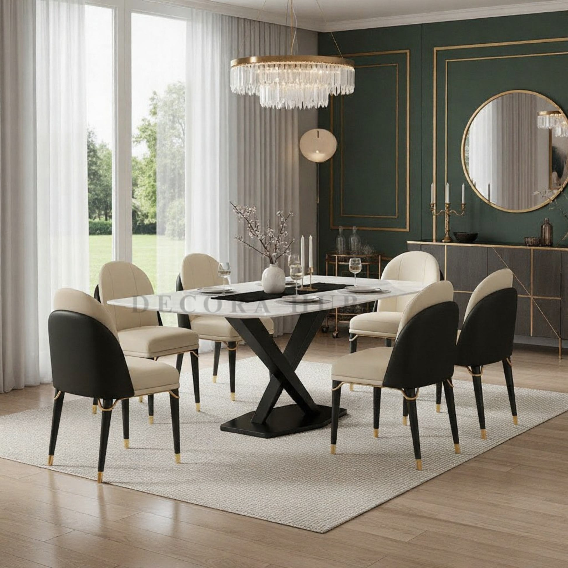 The Titan Shadow Dining Table – full view