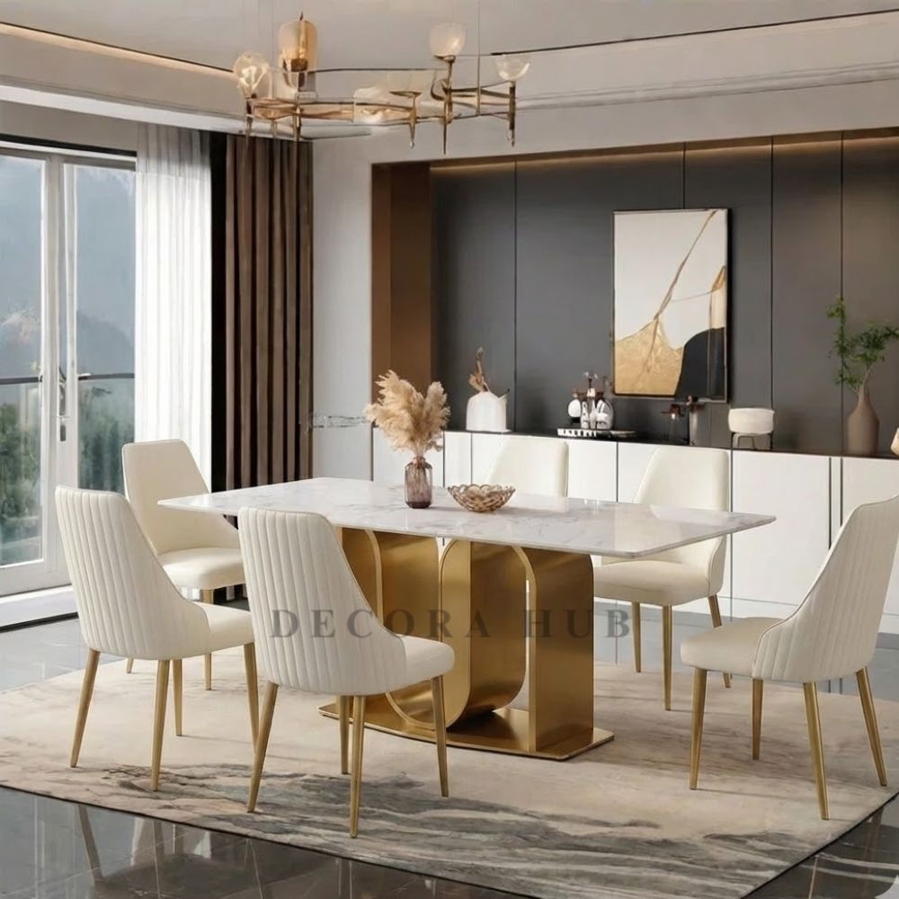 The U Shape Luxurious Dining Table – side view