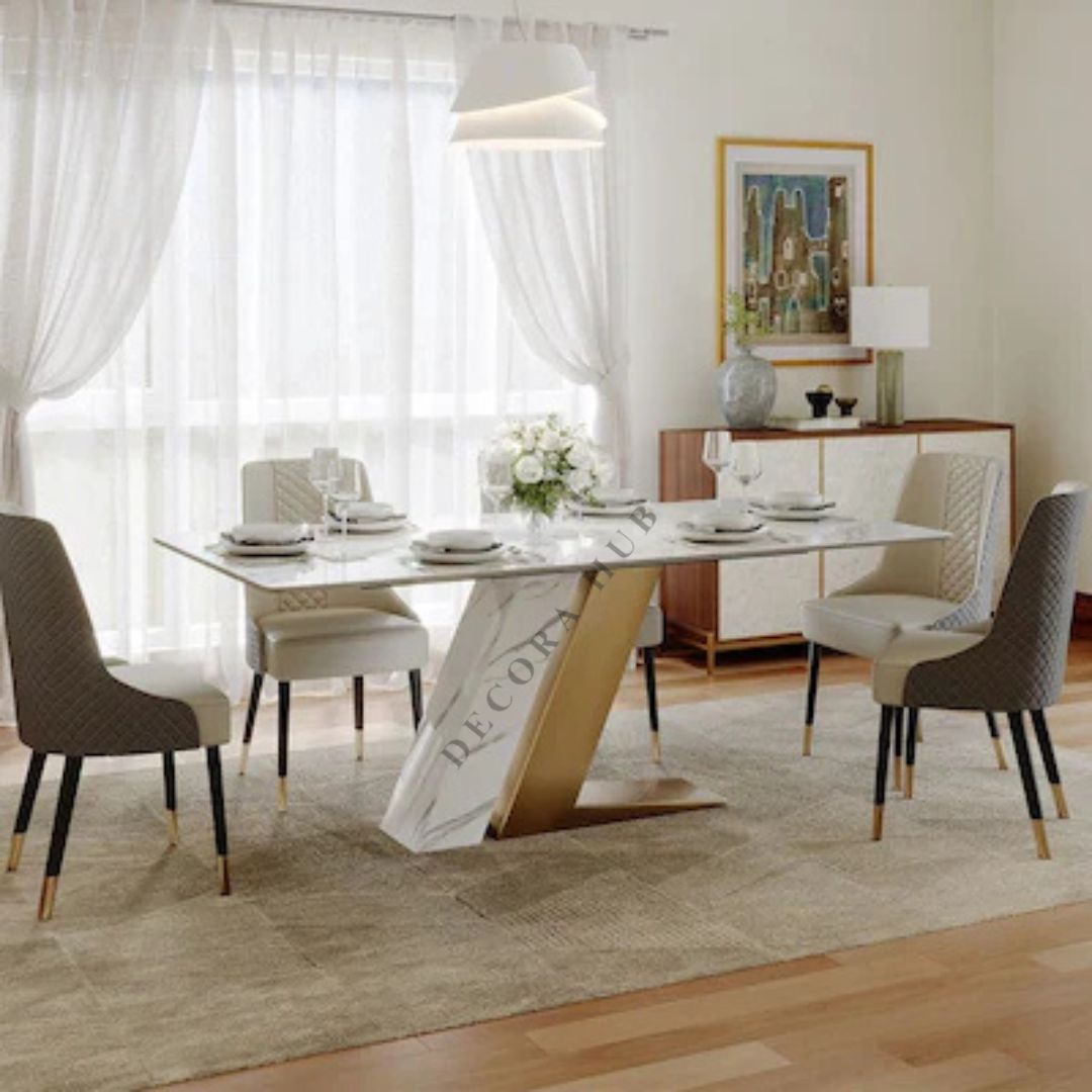 The Zee Marble Top Dining Table