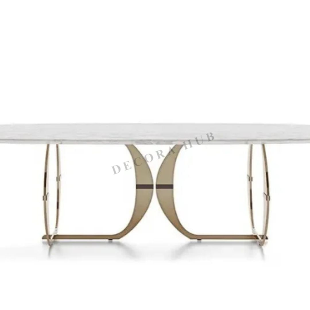 Transactional Marble Modern Dining Table – detail view