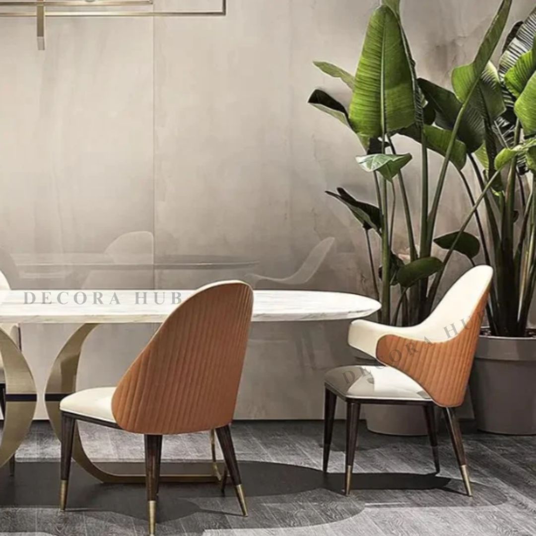 Transactional Marble Modern Dining Table – in dining room
