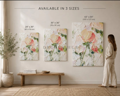 Velor Petal Textured Wall Art - Textured Wall Art