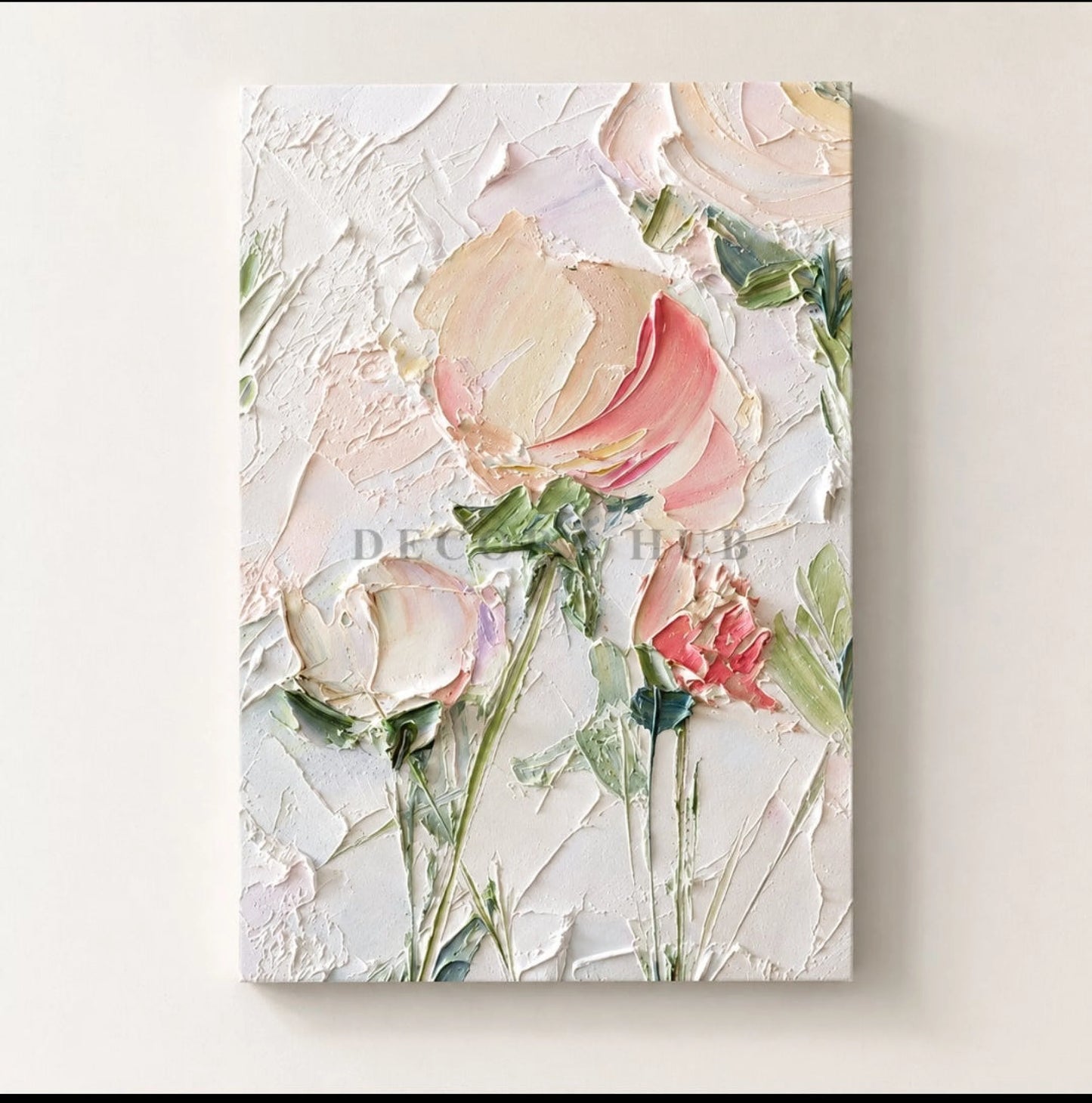 Velor Petal Textured Wall Art