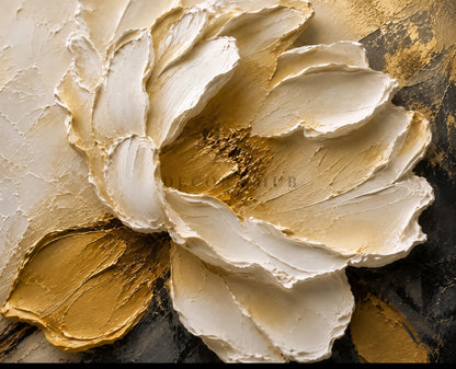 Velora Ivory Bloom Wall Art - Textured Wall Art
