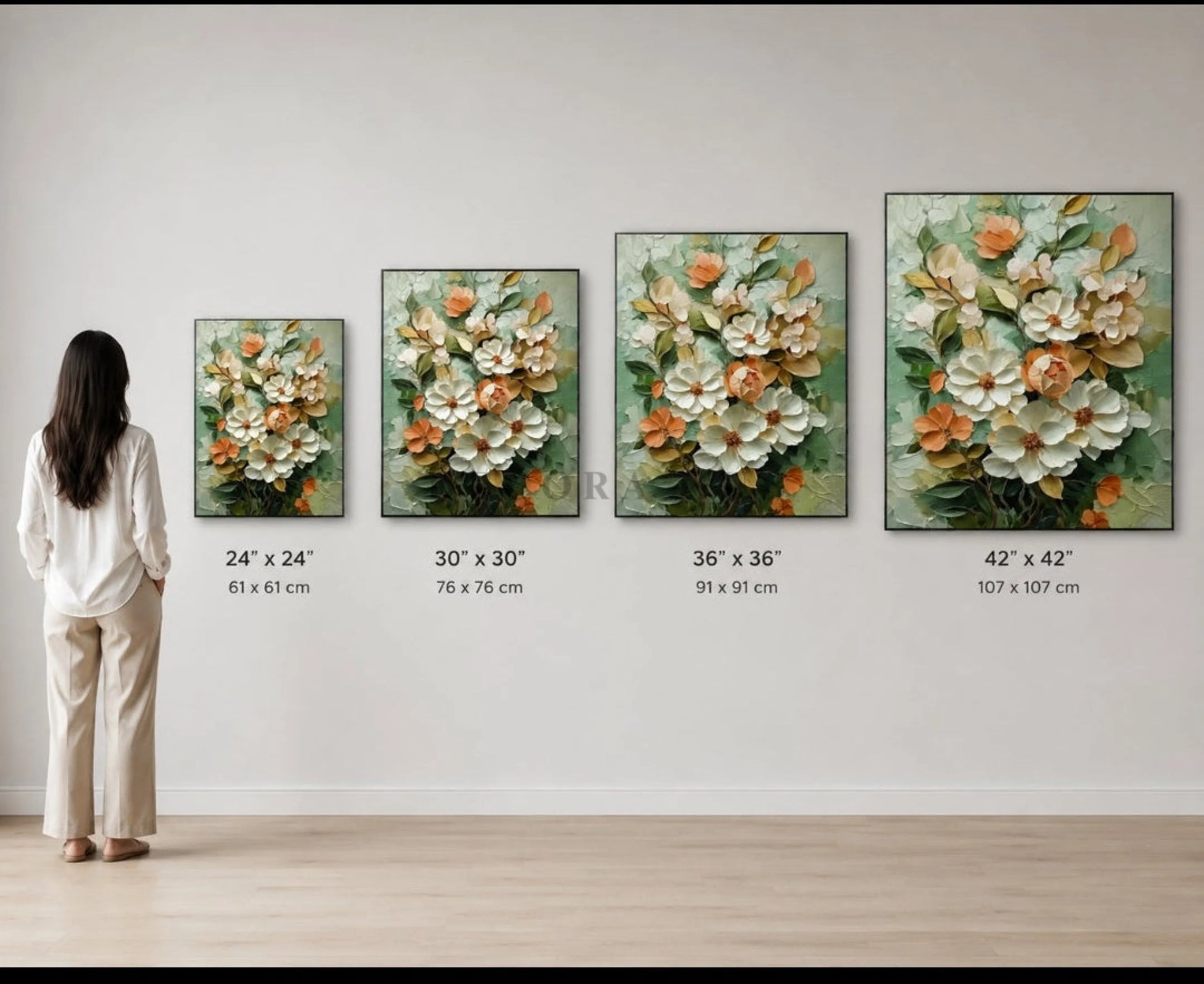 Verdantia Blossom Harmony Wall Art - Textured Wall Art