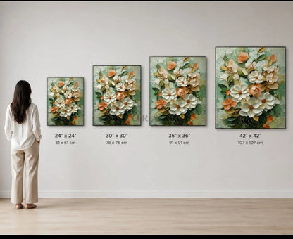 Verdantia Blossom Harmony Wall Art - Textured Wall Art