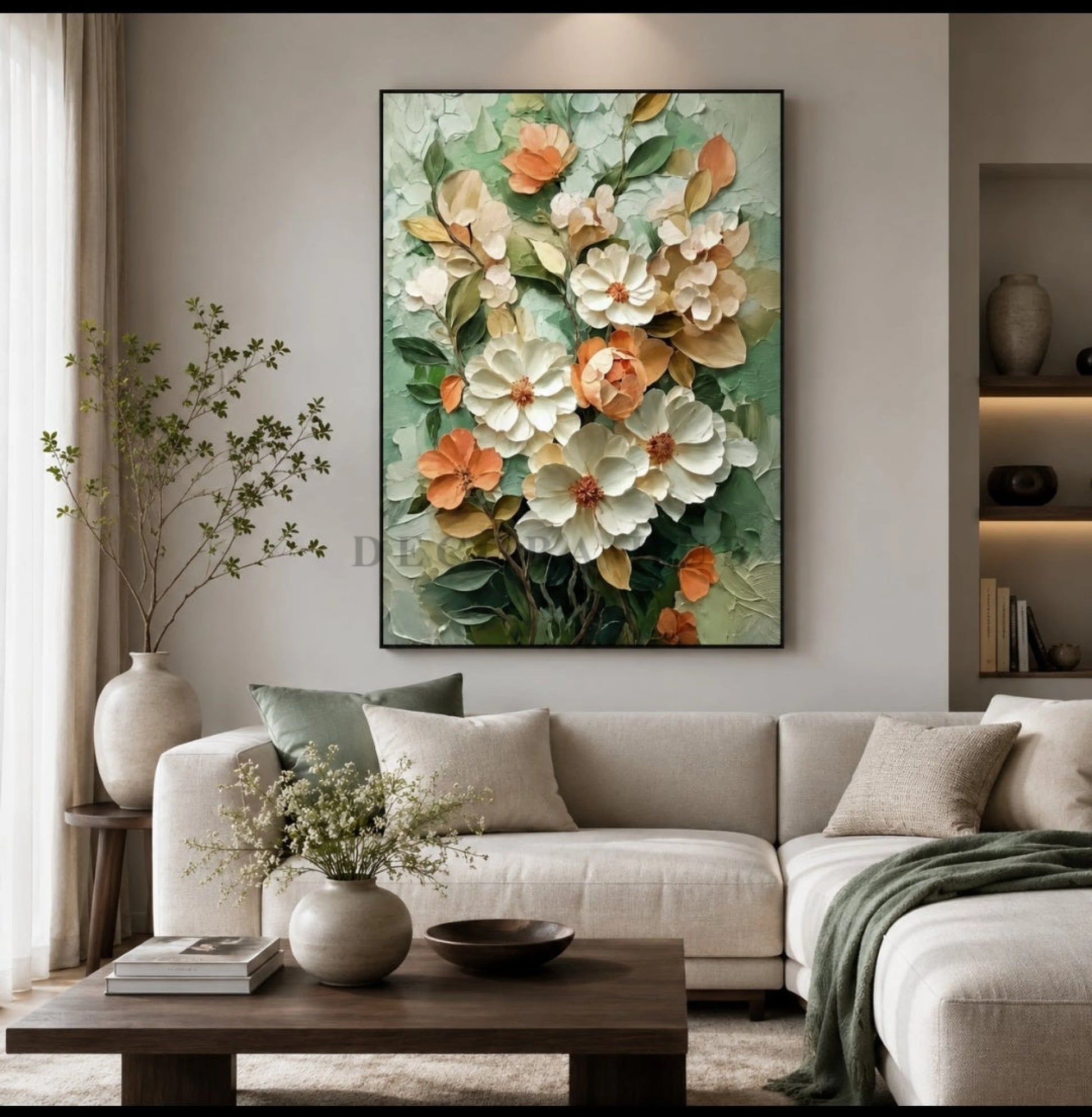 Verdantia Blossom Harmony Wall Art - Textured Wall Art