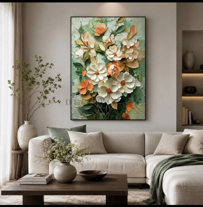 Verdantia Blossom Harmony Wall Art - Textured Wall Art
