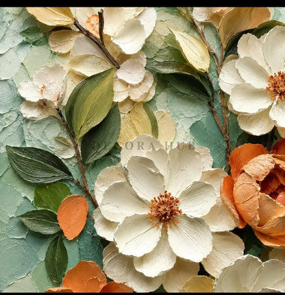 Verdantia Blossom Harmony Wall Art - Textured Wall Art