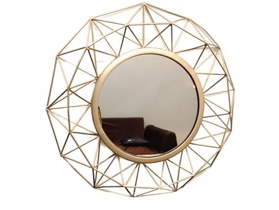 World Wide Iron Metal Wall Mirror