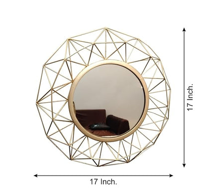 World Wide Iron Metal Wall Mirror