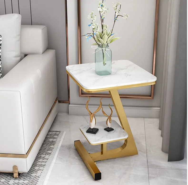 Vogue Side Golden & Black Side Table