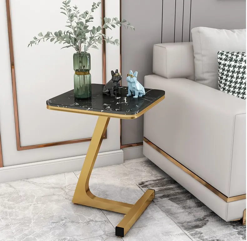 Vogue Side Golden & Black Side Table